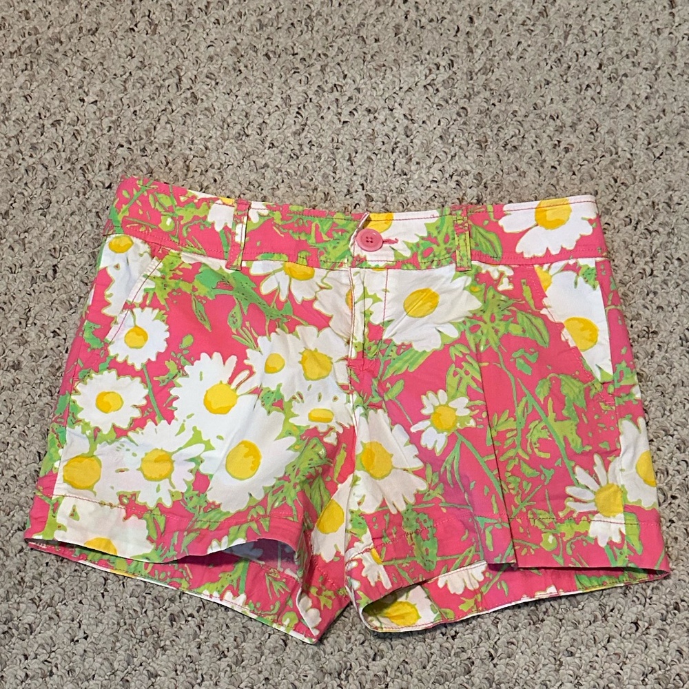 Lilly Pulitzer Callahan Shorts - Pink & Green Floral - Size 6